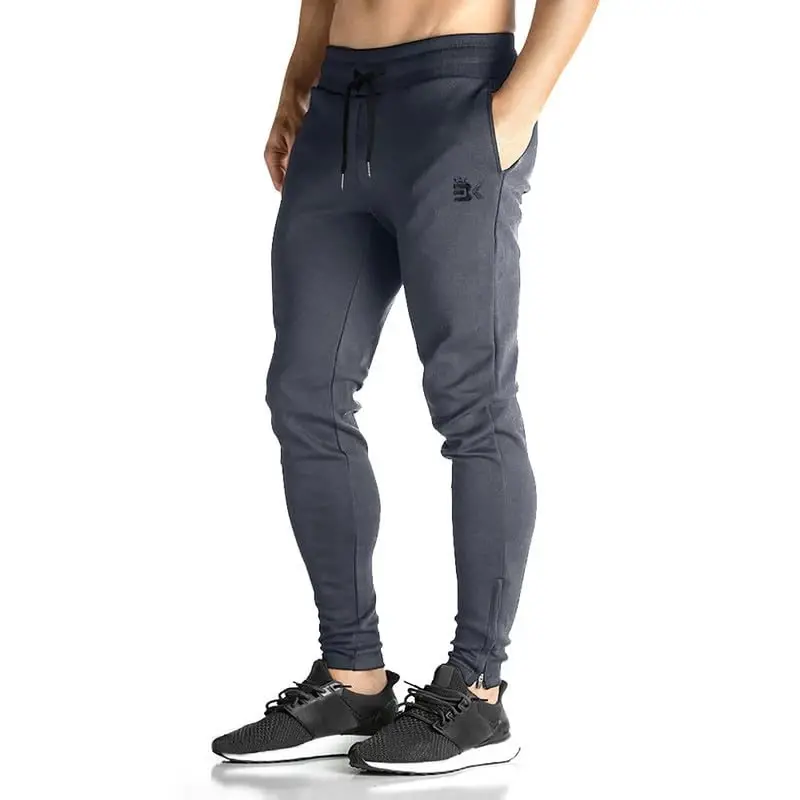 BROKIG Men's Zip Joggers Casual Gym Workout Track Pants | Slim Tapered Fit Breathable Stretch Athletic Track Pants for Sport Training Running Hiking and Daily Active or Causal Wear - 2