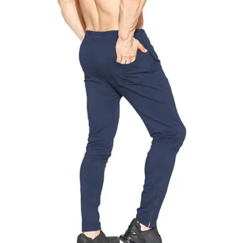 BROKIG Mens Zip Joggers Pants - Casual Gym Workout Track Pants Comfortable Slim Fit Tapered Sweatpants with Pockets - 2