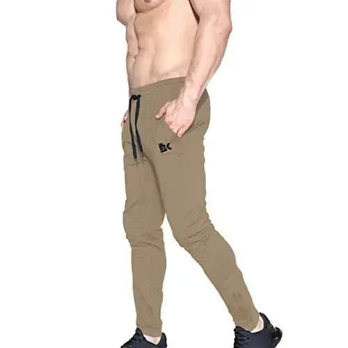 BROKIG Mens Zip Joggers Pants - Casual Gym Workout Track Pants Comfortable Slim Fit Tapered Sweatpants with Pockets - BROKIG (1)