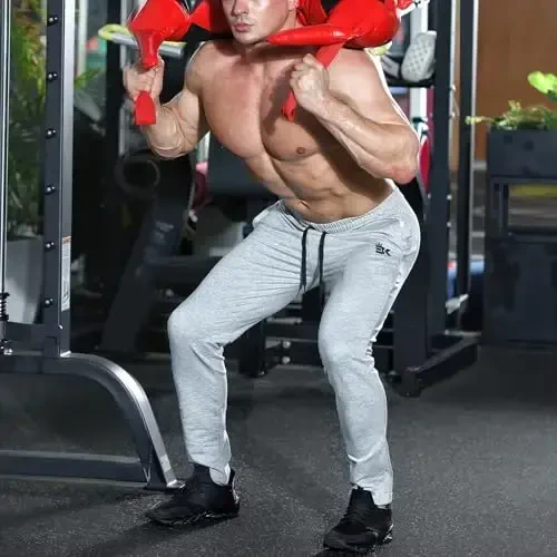 BROKIG Mens Zip Joggers Pants - Casual Gym Workout Track Pants Comfortable Slim Fit Tapered Sweatpants with Pockets - 2