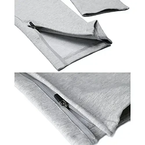 BROKIG Mens Zip Joggers Pants - Casual Gym Workout Track Pants Comfortable Slim Fit Tapered Sweatpants with Pockets - 6