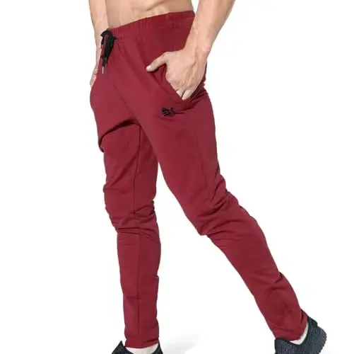 BROKIG Mens Zip Joggers Shim - Kundalik Sport Zal Mashg'ulot Trubkasi Qulay Tor Fit Tapered Sport Shim cho'ntaklari bilan - 5