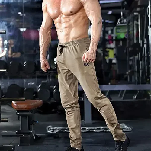BROKIG Mens Zip Joggers Shim - Kundalik sport zalida mashq qilish uchun shimlar, qulay tor kesilgan sport shimlari cho'ntaklar bilan - 4