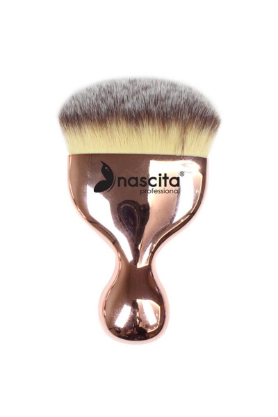Bronzy Glow Qisqa Tutqichli Tekis Kontur Cho'tkasi 0248 - NASCITA