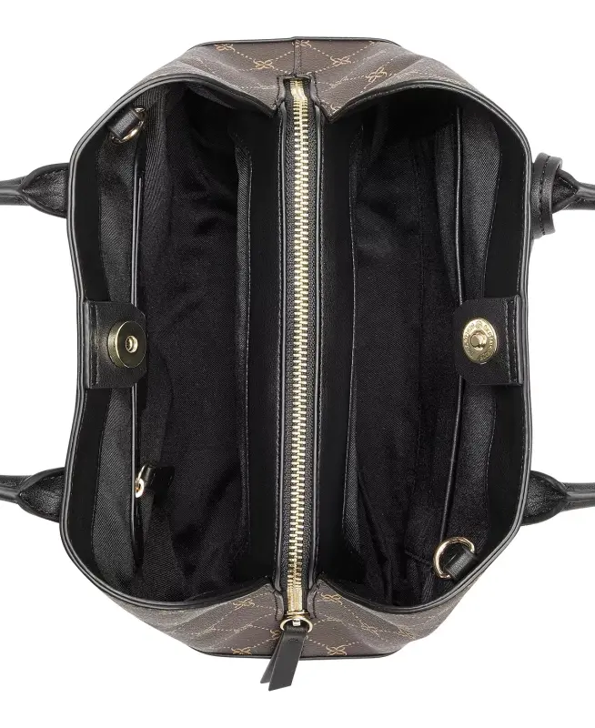 Brooklyn Jet Set Satchel - Brown, Black Logo - 5