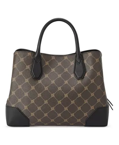 Brooklyn Jet Set Çanta-Kahverengi, Siyah Logo - NINE WEST (1)