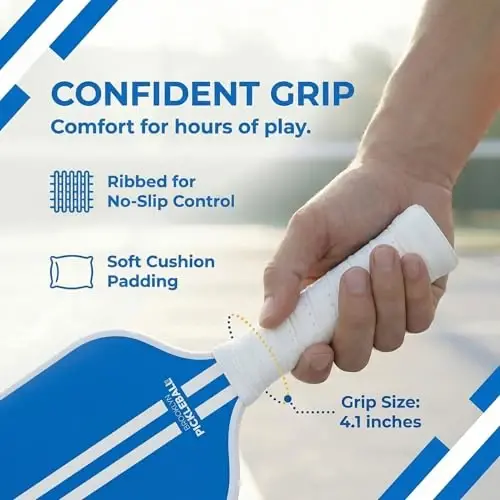 Brooklyn Pickleball Co. | Premium Carbon Fiber Paddle | USAPA Approved | Honeycomb Core | Cushioned Grip | Single Pickle-Ball Racket | 2025 Stylish Pickle Ball Paddles for All Skill Levels - 5