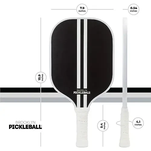 Brooklyn Pickleball Co. | Premium Carbon Fiber Paddle | USAPA Approved | Honeycomb Core | Cushioned Grip | Single Pickle-Ball Racket | 2025 Stylish Pickle Ball Paddles for All Skill Levels - 6