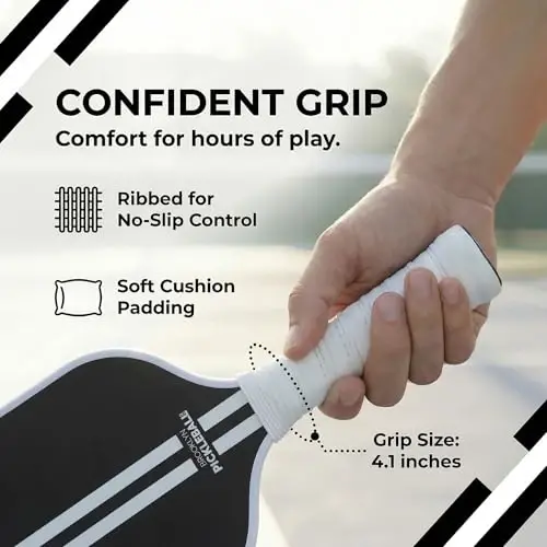 Brooklyn Pickleball Co. | Premium Carbon Fiber Paddle | USAPA Approved | Honeycomb Core | Cushioned Grip | Single Pickle-Ball Racket | 2025 Stylish Pickle Ball Paddles for All Skill Levels - 5