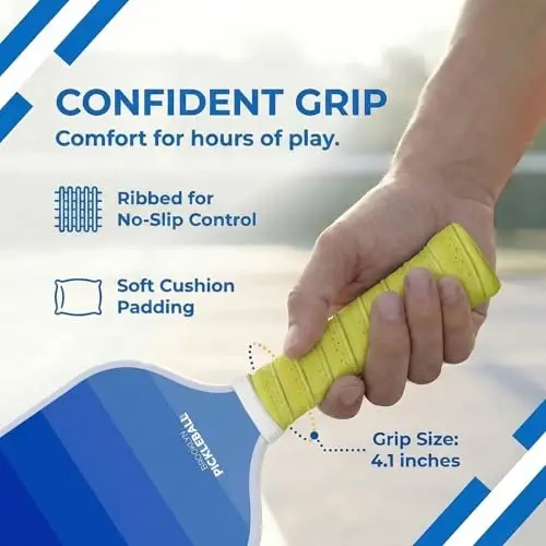 Brooklyn Pickleball Co. | Premium Carbon Fiber Paddle | USAPA Approved | Honeycomb Core | Cushioned Grip | Single Pickle-Ball Racket | 2025 Stylish Pickle Ball Paddles for All Skill Levels - 5