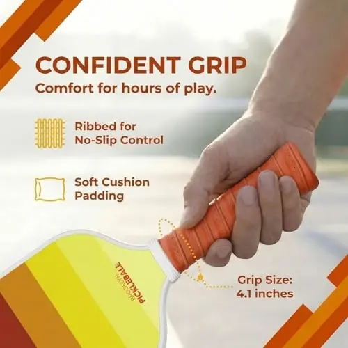 Brooklyn Pickleball Co. | Premium Carbon Fiber Paddle | USAPA Approved | Honeycomb Core | Cushioned Grip | Single Pickle-Ball Racket | 2025 Stylish Pickle Ball Paddles for All Skill Levels - 5