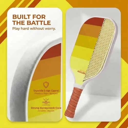 Brooklyn Pickleball Co. | Premium Carbon Fiber Paddle | USAPA Approved | Honeycomb Core | Cushioned Grip | Single Pickle-Ball Racket | 2025 Stylish Pickle Ball Paddles for All Skill Levels - 1