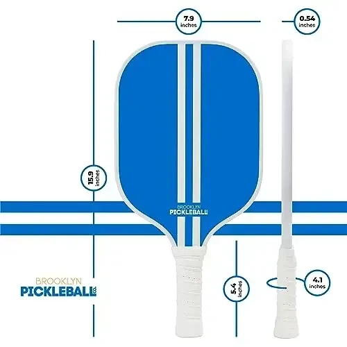 Brooklyn Pickleball Co. | Premium Karbon Fiber Paddle | USAPA tomonidan tasdiqlangan | Asalarichilik uyasi | Yumshoq tutqich | Yagona Pickle-Ball Raketkasi | Barcha mahorat darajalari uchun 2025 Zamonaviy Pickle Ball Paddle'lari - 5