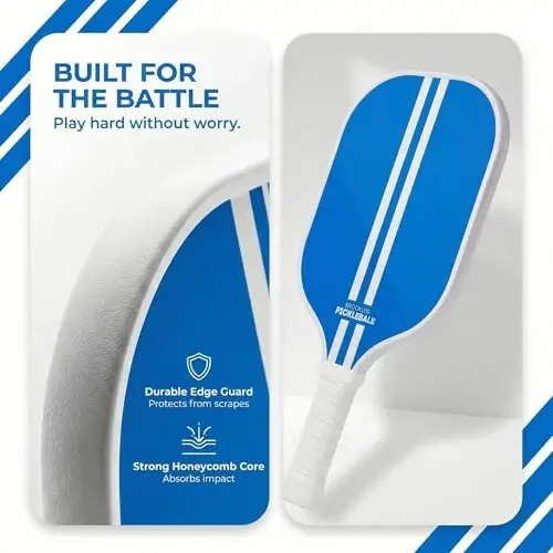 Brooklyn Pickleball Co. | Premium Karbon Fiber Paddle | USAPA tomonidan tasdiqlangan | Asalarichilik uyasi | Yumshoq tutqich | Yagona Pickle-Ball Raketkasi | Barcha mahorat darajalari uchun 2025 Zamonaviy Pickle Ball Paddle'lari - 4