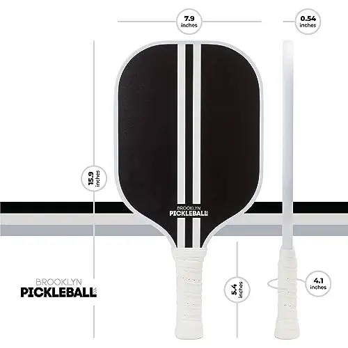 Brooklyn Pickleball Co. | Premium Carbon Fiber Paddle | USAPA Approved | Honeycomb Core | Cushioned Grip | Single Pickle-Ball Racket | 2025 Stylish Pickle Ball Paddles for All Skill Levels - 6