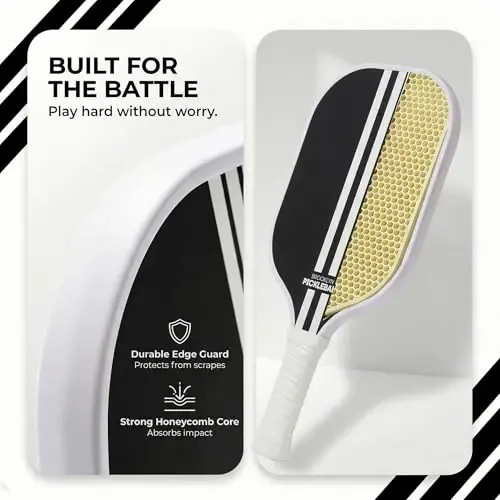 Brooklyn Pickleball Co. | Premium Carbon Fiber Paddle | USAPA Approved | Honeycomb Core | Cushioned Grip | Single Pickle-Ball Racket | 2025 Stylish Pickle Ball Paddles for All Skill Levels - BROOKLYN PICKLEBALL CO.