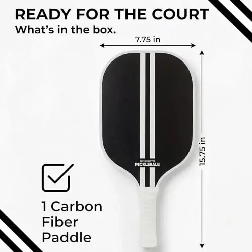Brooklyn Pickleball Co. – Carbon Fiber Pickleball Paddles – USAPA Approved, Honeycomb Core, Cushioned Grip, Lightweight Design – Single Paddles & Paddle Sets - 6
