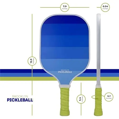 Brooklyn Pickleball Co. | Premium Carbon Fiber Paddle | USAPA Approved | Honeycomb Core | Cushioned Grip | Single Pickle-Ball Racket | 2025 Stylish Pickle Ball Paddles for All Skill Levels - 5