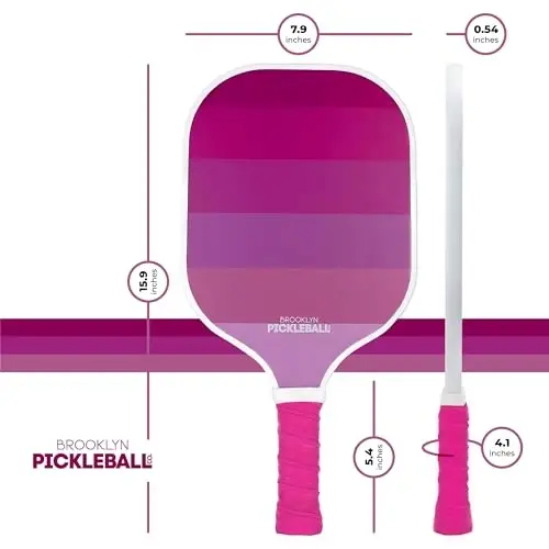 Brooklyn Pickleball Co. | Premium Carbon Fiber Paddle | USAPA Approved | Honeycomb Core | Cushioned Grip | Single Pickle-Ball Racket | 2025 Stylish Pickle Ball Paddles for All Skill Levels - 5