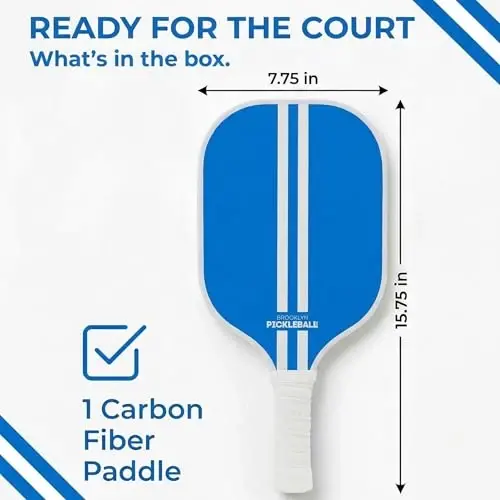 Brooklyn Pickleball Co. – Carbon Fiber Pickleball Paddles – USAPA Approved, Honeycomb Core, Cushioned Grip, Lightweight Design – Single Paddles & Paddle Sets - 6