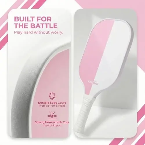 Brooklyn Pickleball Co. | Premium Karbon tolali eshkak | USAPA tomonidan tasdiqlangan | Asalari uyasi yadrosi | Yumshoq tutqich | Yagona Pickle-Ball raketkasi | Barcha mahorat darajalari uchun 2025 ta zamonaviy Pickle Ball eshkaklari - 3