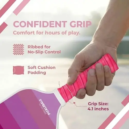 Brooklyn Pickleball Co. | Premium uglerod tolali paddle | USAPA tomonidan tasdiqlangan | Asalari uyasi yadrosi | Yumshoq tutqich | Yagona Pickle-Ball raketkasi | Barcha mahorat darajalari uchun 2025 yilgi zamonaviy Pickle Ball eshkaklari - 4