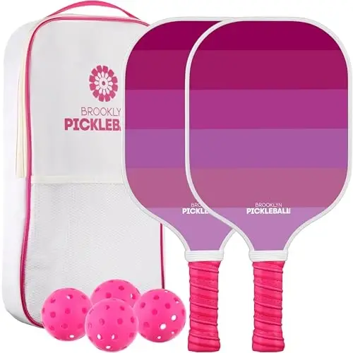 Brooklyn Pickleball Co – Uglerod Tolali Pickleball Raqetkalari – USAPA Tasdiqlangan, Asalari Uya Yadrosi, Yostiqsimon Tutqich, Yengil Dizayn – Bitta Raqetkalar va Raqetkalar To‘plami - 1