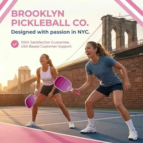 Brooklyn Pickleball Co – Углеродные ракетки для пиклбола – одобрено USAPA, сотовая сердцевина, мягкая ручка, легкий дизайн – одинарные ракетки и наборы ракеток - 6