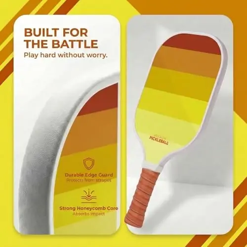 Brooklyn Pickleball Co. – Carbon Fiber Pickleball Paddles – USAPA Approved, Honeycomb Core, Cushioned Grip, Lightweight Design – Single Paddles & Paddle Sets - 4