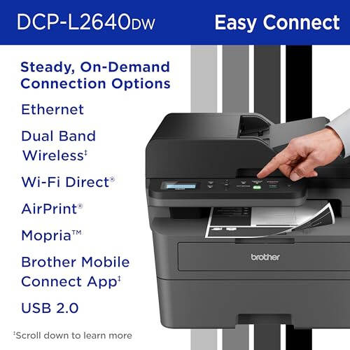 Brother DCP-L2640DW Wireless Compact Monochrome Multi-Function Laser Printer with Copy and Scan, Duplex, Mobile, Black & White | Includes Refresh Subscription Trial(1), Modazone Dash Replenishment Ready - 6