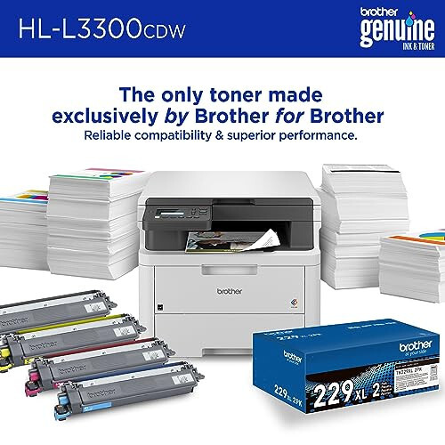 Brother HL-L3300CDW Wireless Digital Color Multi-Function Printer with Laser Quality Output, Copy & Scan, Duplex, Mobile | Includes 4 Month Refresh Subscription Trial ¹ Modazone Dash Replenishment Ready - 4