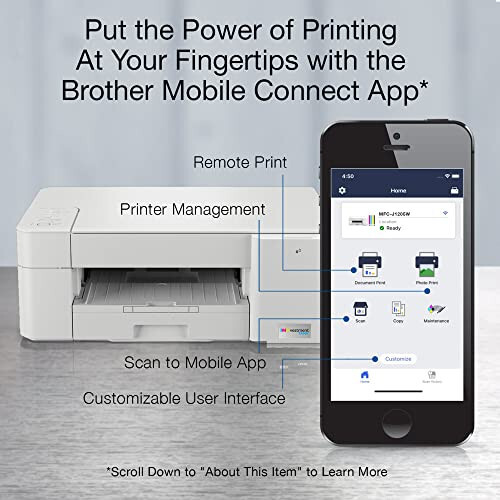 Brother MFC-J1205W INKvestment -Tank Wireless Multi-Function Color Inkjet Printer with Up to 1-Year in Box - 2