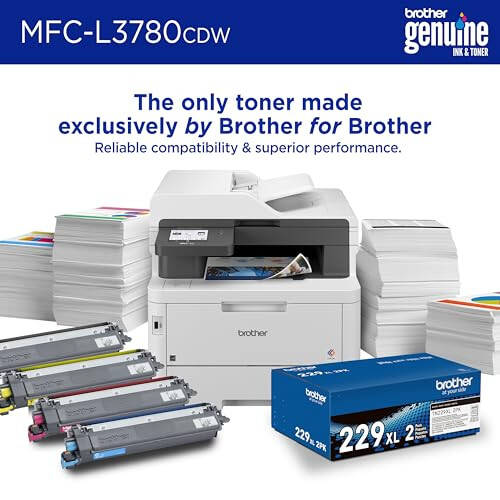 Brother MFC-L3780CDW Kablosuz Dijital Renkli Çok Fonksiyonlu Yazıcı, Lazer Kalitesinde Çıkış, Tek Geçişli Çift Taraflı Kopyalama ve Tarama | 4 Aylık Yenileme Aboneliği Deneme Sürümü ¹ Modazone Dash Yeniden Dolum Hazır - 4