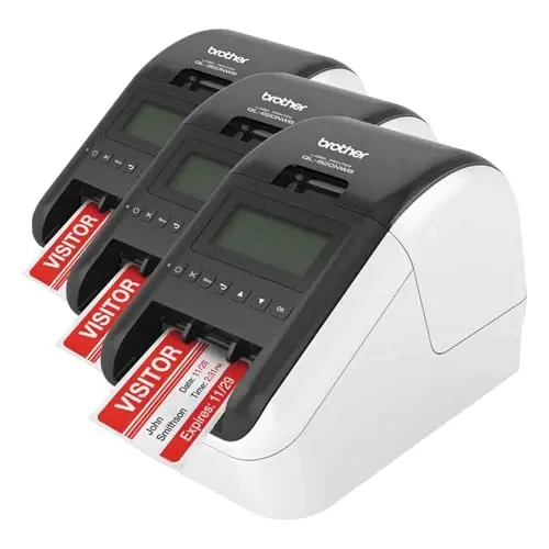 Brother QL-820NWB Professional,Ultra Flexible Monochrome Label Printer with Multiple Connectivity Options,(Pack of 3) - BROTHER