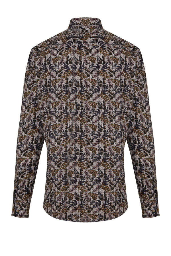 Brown Comfort Fit Printed 100% Cotton Buttoned - 2
