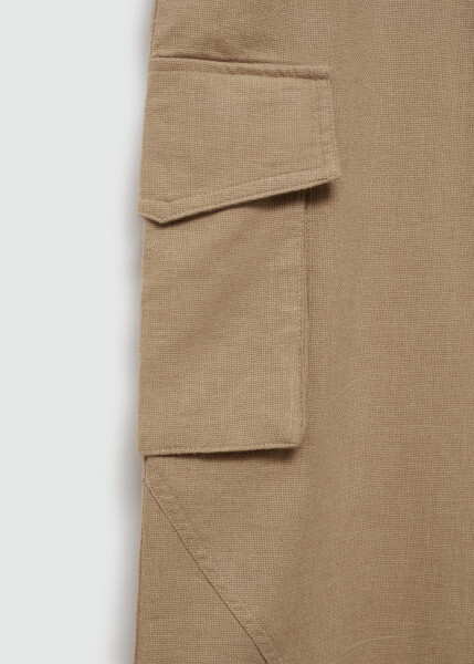 Brown cotton cargo pants - 4