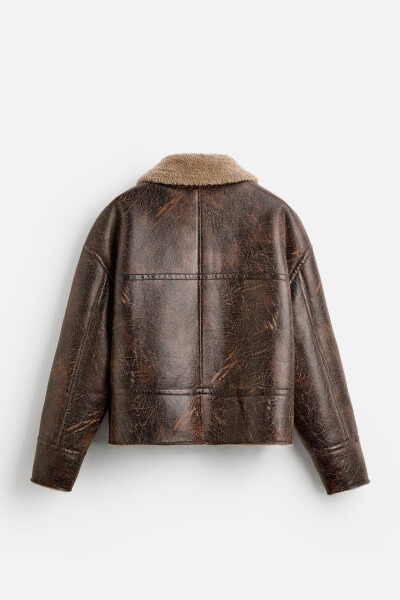 Brown faux leather jacket - 23