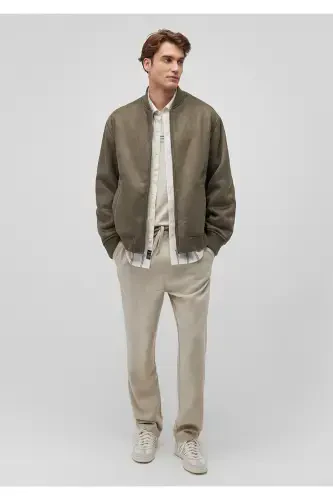 Brown Faux Suede Jacket, Loose Fit (0110392-87538) - 3