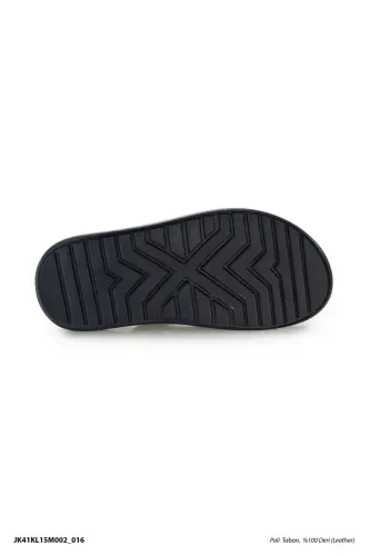 Brown Genuine Leather Slippers - 3