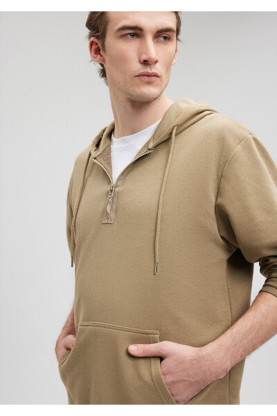 Brown half-zip sweatshirt - MAVI