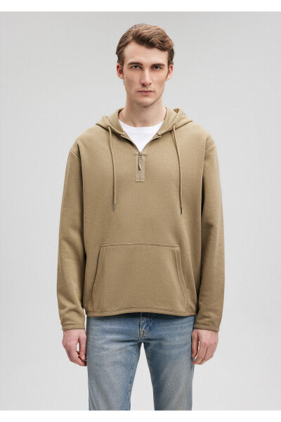 Brown half-zip sweatshirt - 3