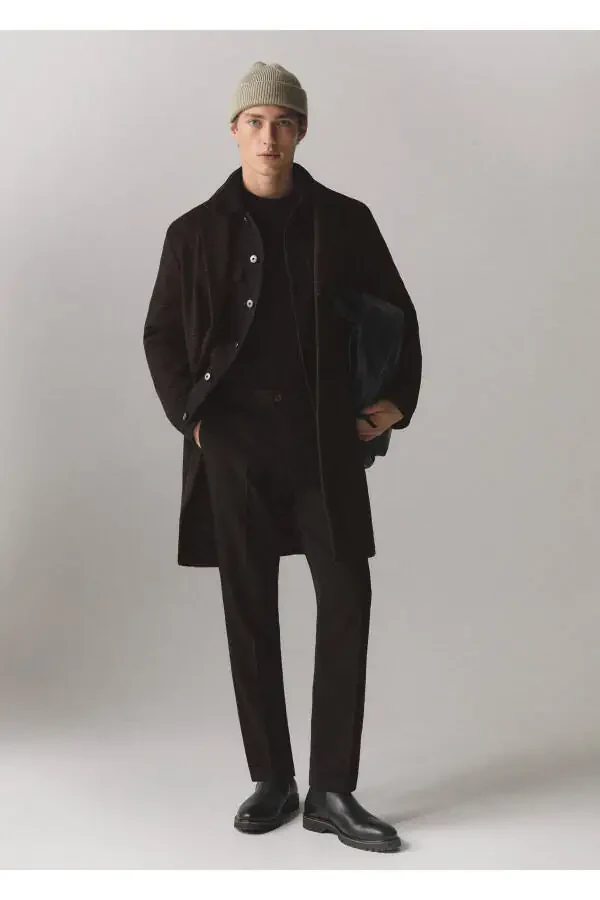 Brown men's coat - 1