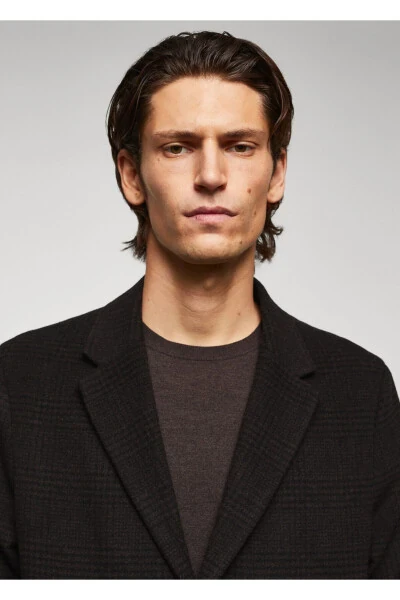 Brown men's coat - MANGO (1)