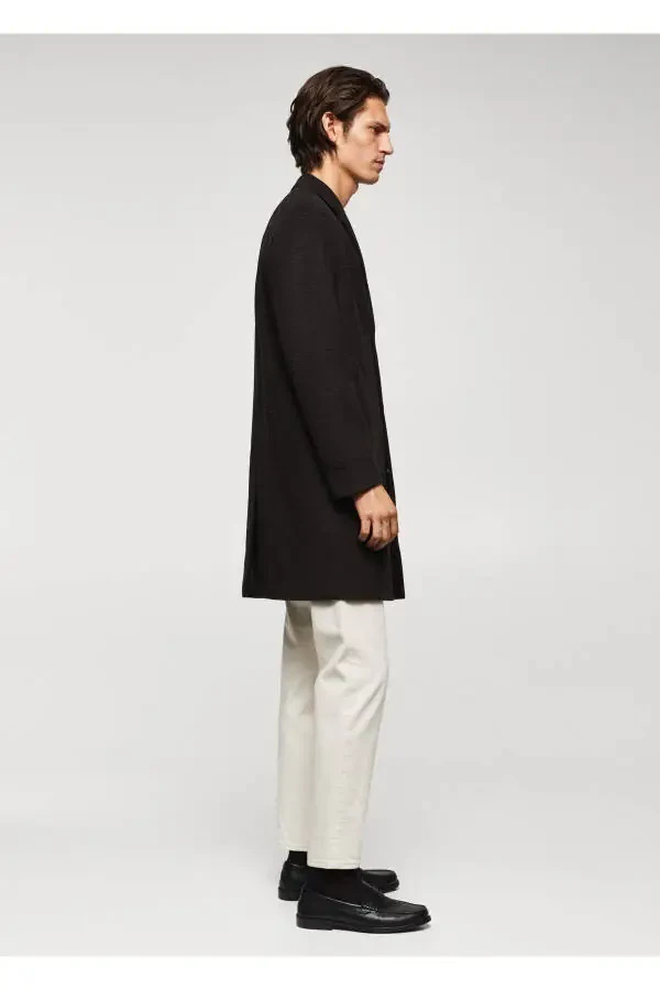 Brown men's coat - 4