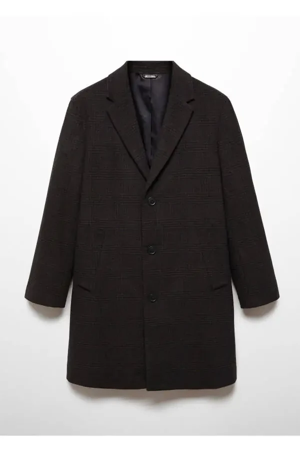 Brown men's coat - 5