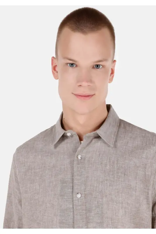 Brown men's shirt - 4