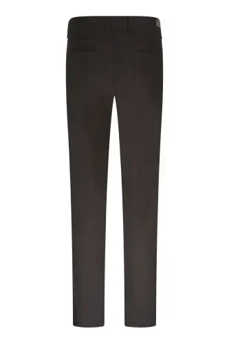 Brown Regular Fit 5 Pocket Cotton Canvas Trousers-Brown - HATEMOĞLU (1)