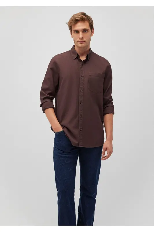 Brown Shirt Regular Fit 02110 - 4