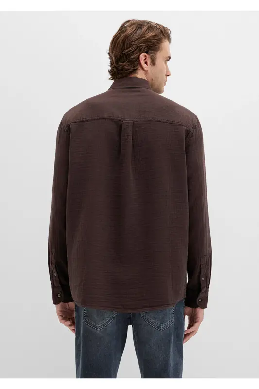 Brown Shirt Regular Fit 0211518-87537 - Brown - 4