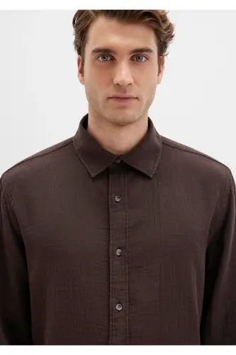 Brown Shirt Regular Fit 0211518-87537 - Brown - 5